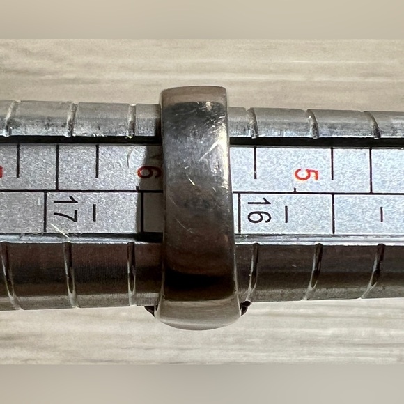 Vintage Designer ESPO Sterling Silver & 14K Yellow Gold Ring, Size 6, 8.1g - Picture 10 of 10